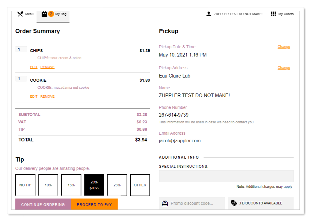Order Summary Layout - 2